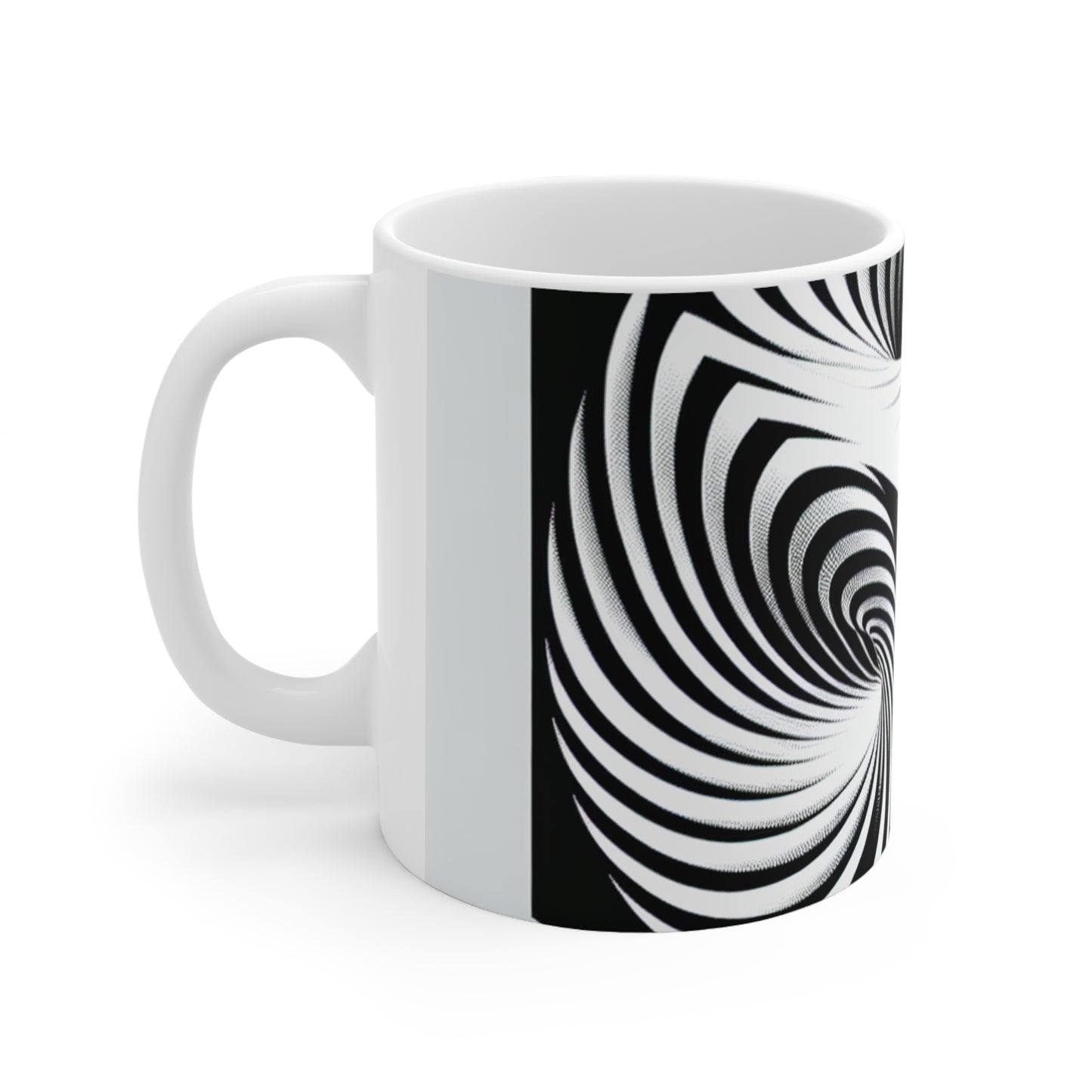 "Convolutional Cube: An Optical Illusion of Unceasing Movement" - The Alien Ceramic Mug 11oz Op Art