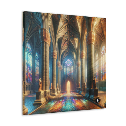 Shadows of the Gothic Cathedral - The Alien Canva Gothic Art