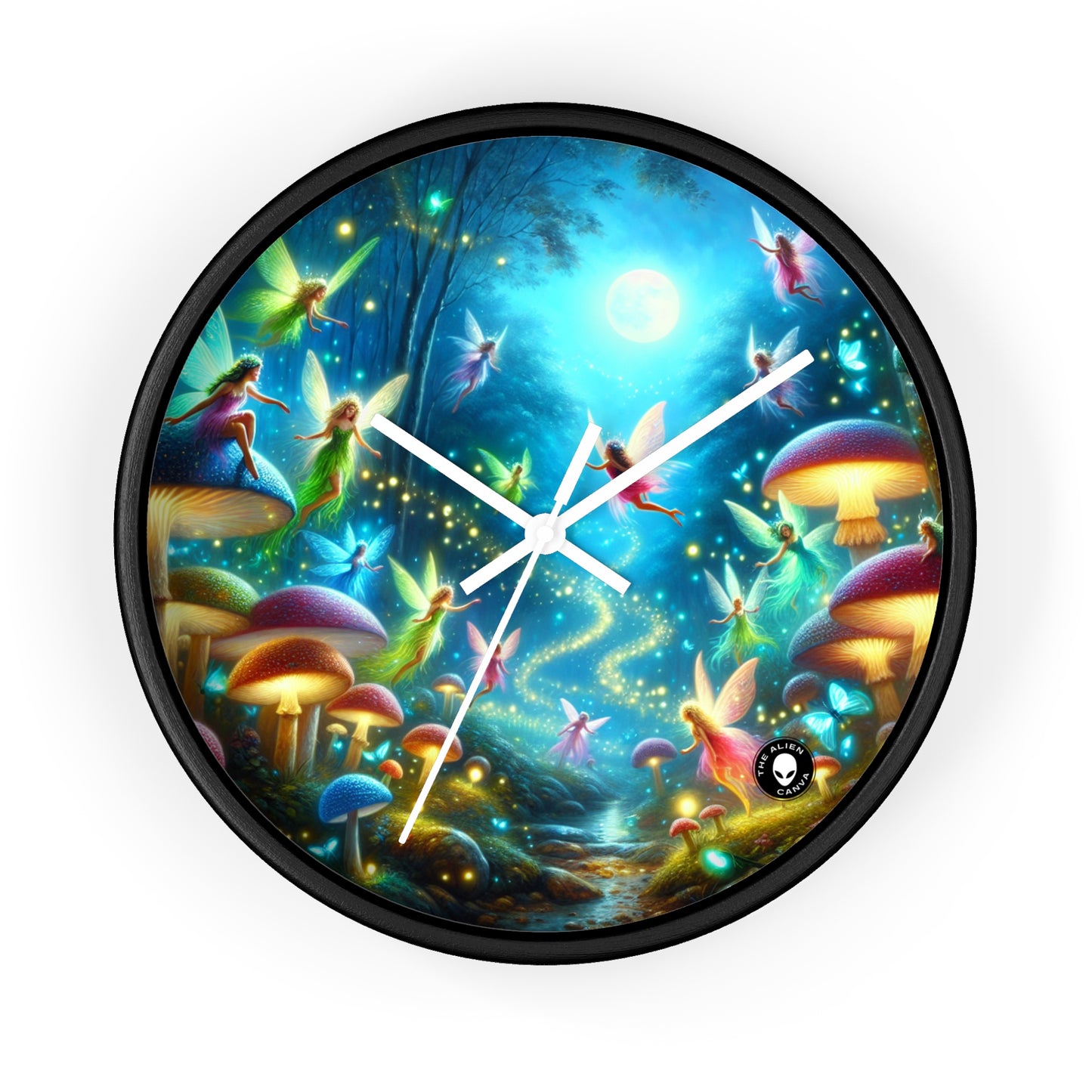 "Fairy Dance in the Glowing Forest" - The Alien Wall Clock