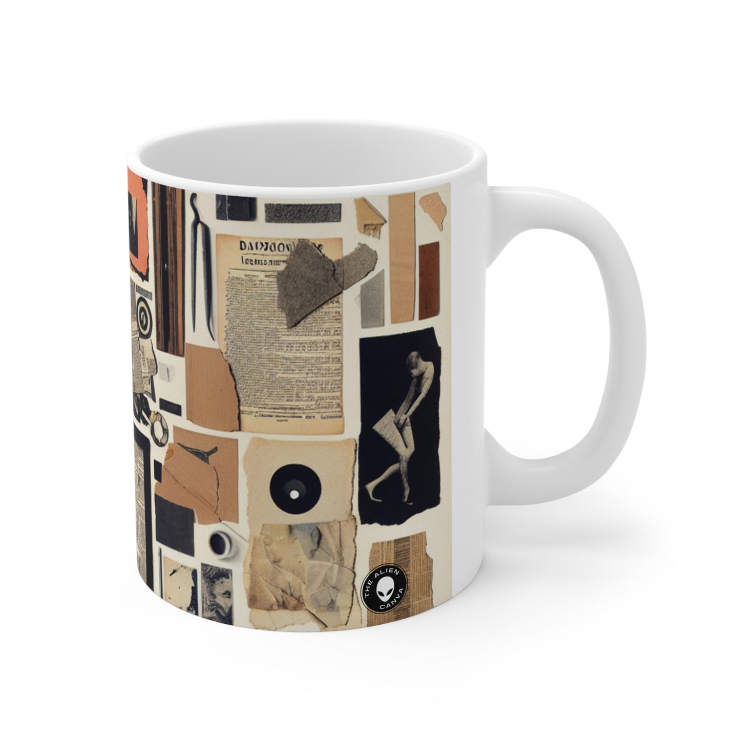 "Le chaos dans la modernité : un voyage vers le sens" - La tasse en céramique Alien 11oz Dadaïsme