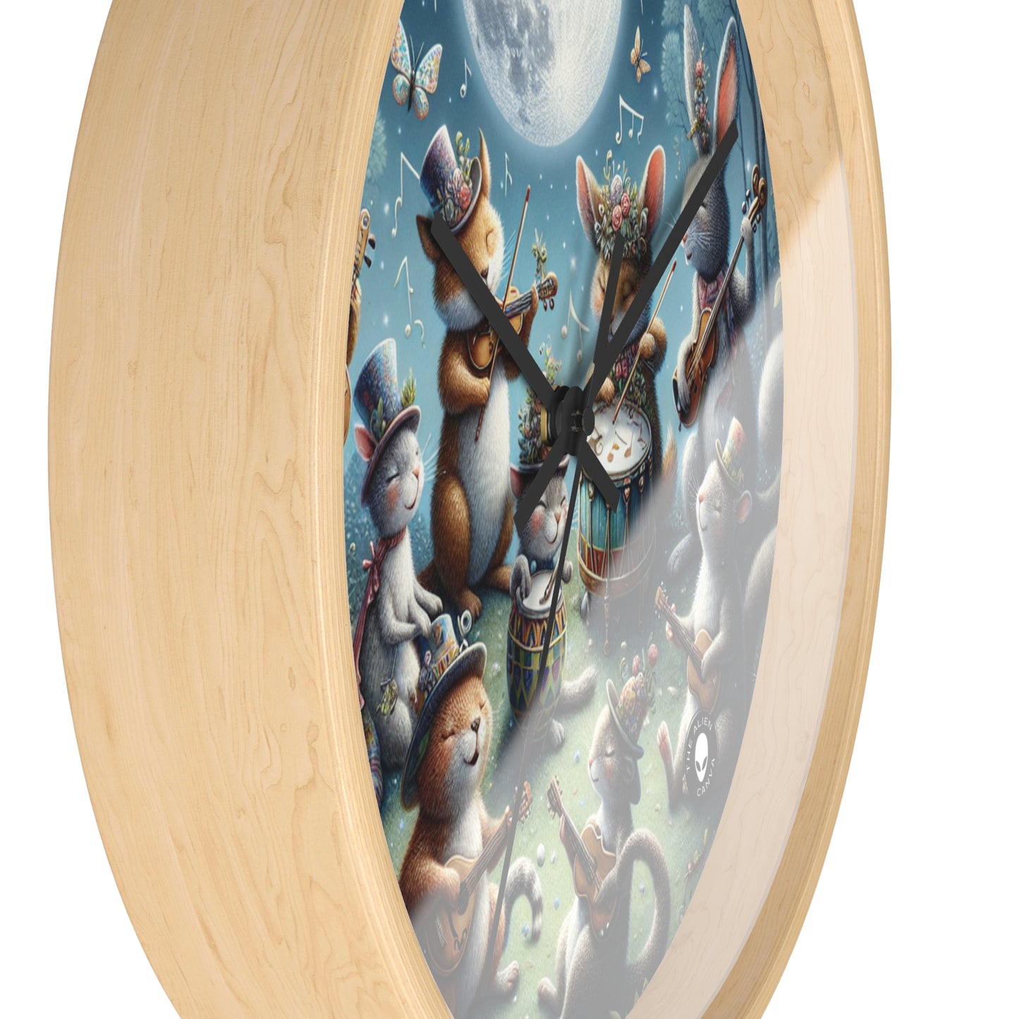 "Moonlit Melodies in the Enchanted Forest" - The Alien Wall Clock