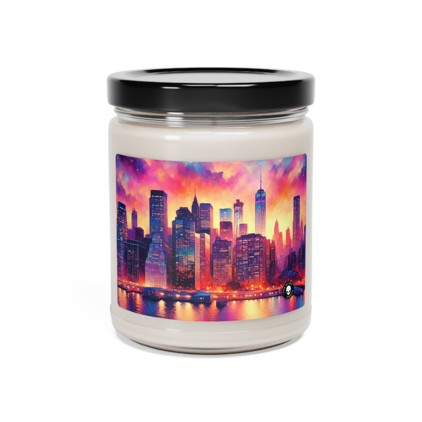 Hidden Oasis: A Spontaneous Impressionism Masterpiece in Vibrant Hues - The Alien Scented Soy Candle 9oz Impressionism