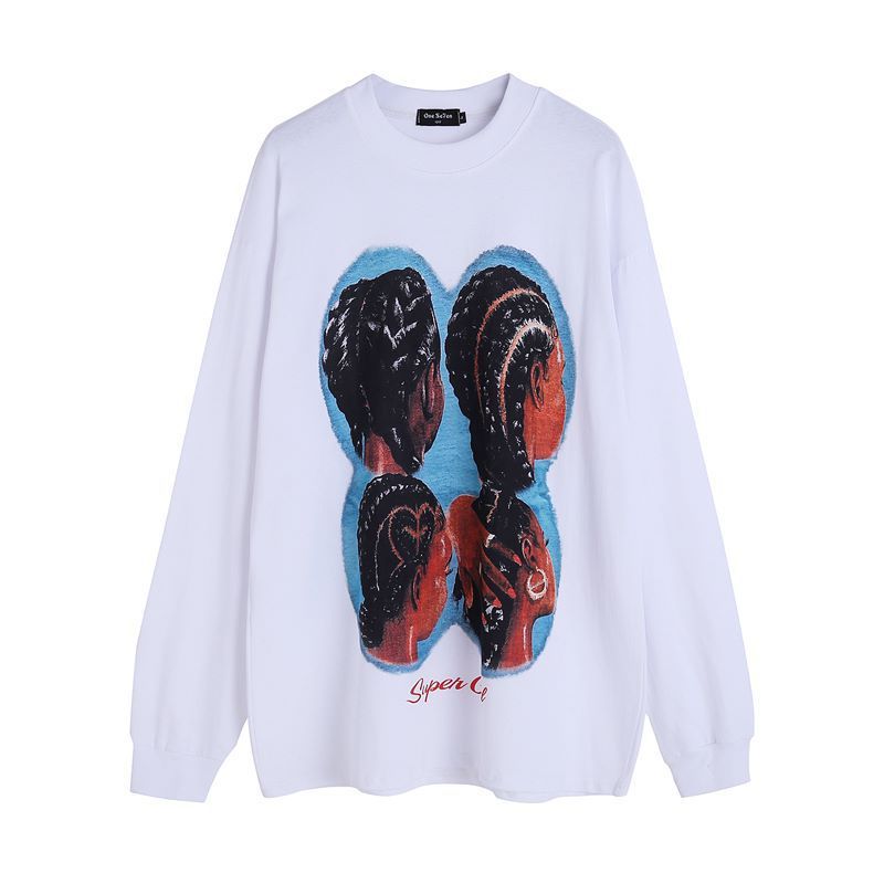 Spoof Printed Long-sleeved Bottoming T-shirt For Men And Women