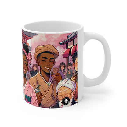 "Brush of Wonders: An Artist's Awakening" - The Alien Ceramic Mug 11oz Manga/Anime Art