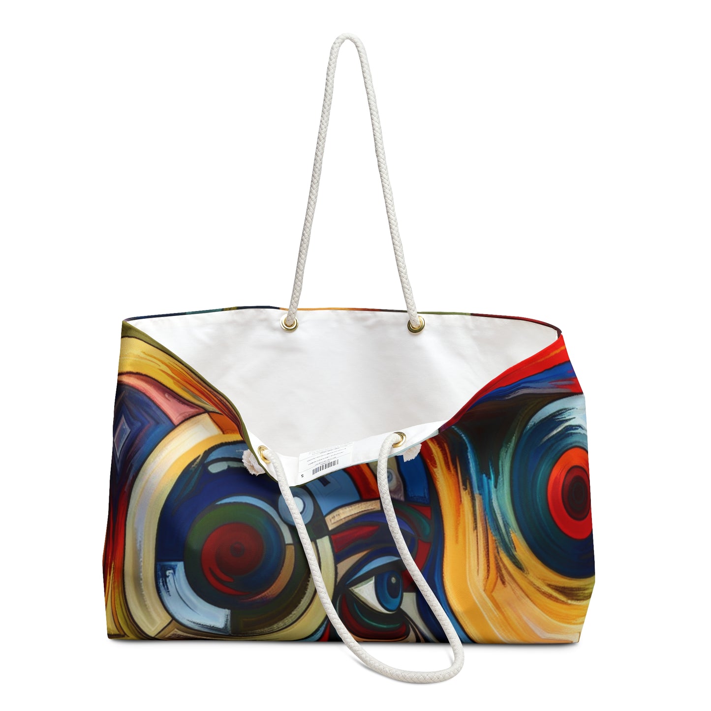 "Stormy Symphony: A Captivating Abstract Expressionist Painting" - The Alien Weekender Bag Expressionism