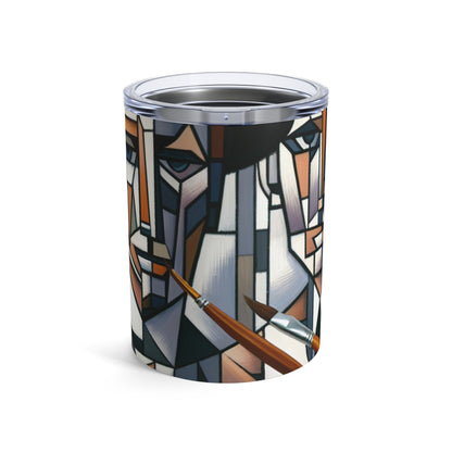 "Paisaje urbano cubista: vistas fragmentadas de la energía urbana" - The Alien Tumbler 10oz Cubism