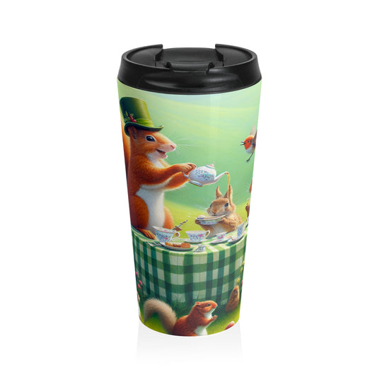 "Enchanted Meadow Tea Party" - The Alien Stainless Steel Travel Mug