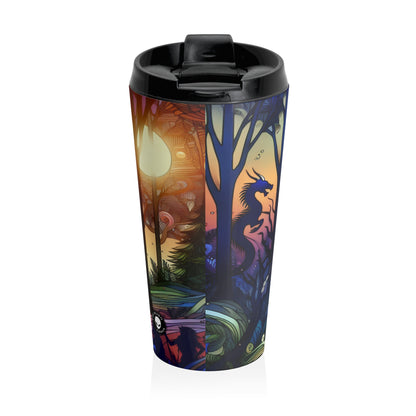 "Mystical Twilight: Creatures in the Forest" - The Alien Stainless Steel Travel Mug