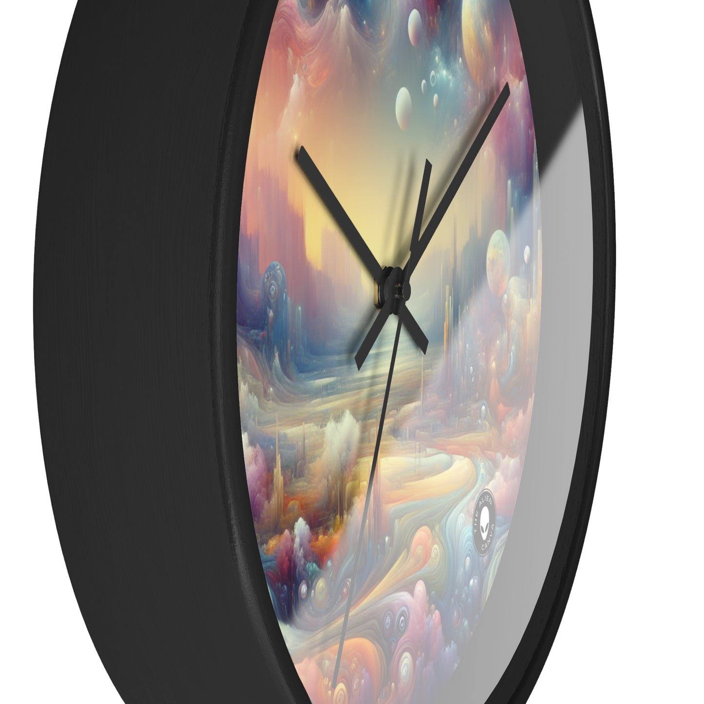 "Dreamscape Delights: A Surreal Painting" - The Alien Wall Clock