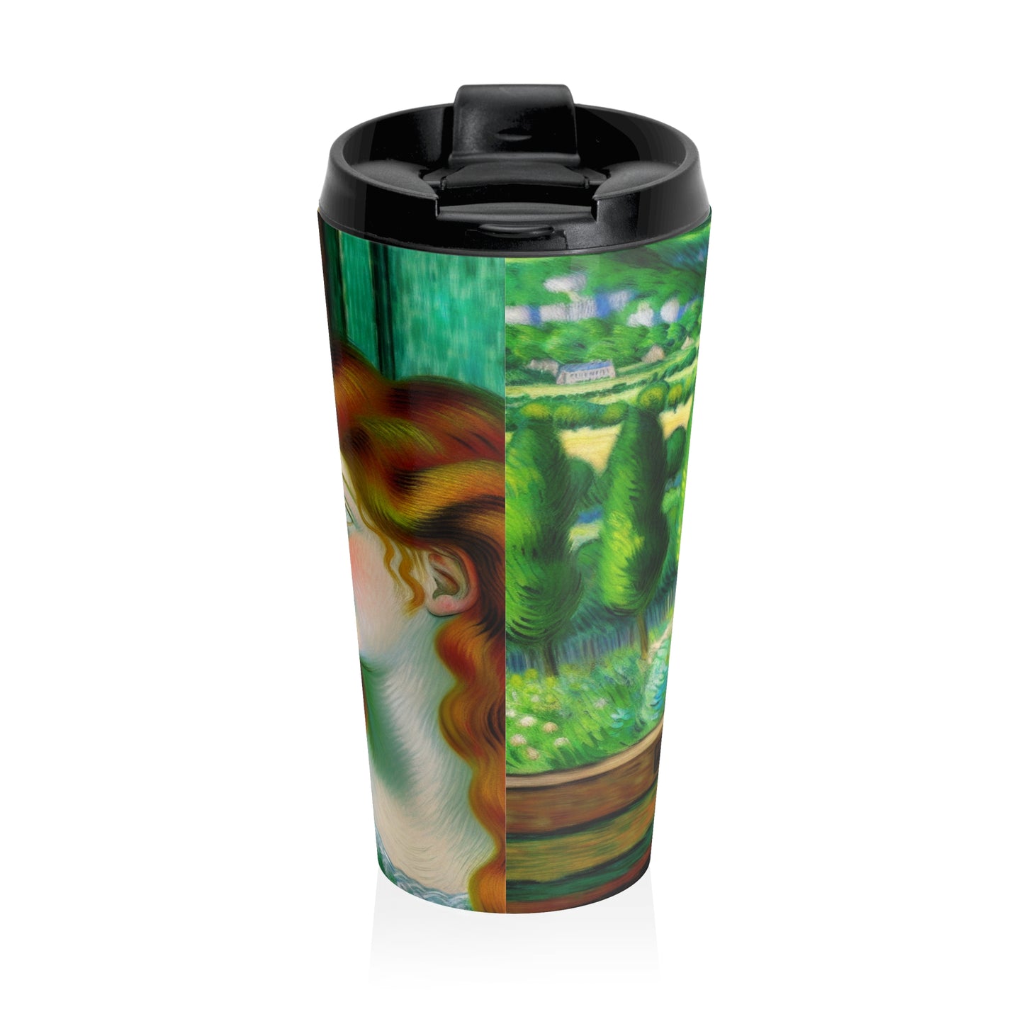 "French Countryside Escape" - The Alien Stainless Steel Travel Mug Post-Impressionism Style