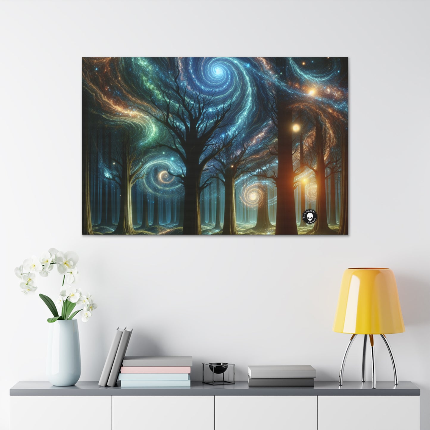 "Galactic Woods: A Celestial Dreamscape" - The Alien Canva