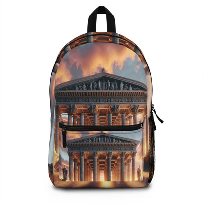 "Warm Glow of the Grecian Temple" - The Alien Backpack Neoclassicism Style