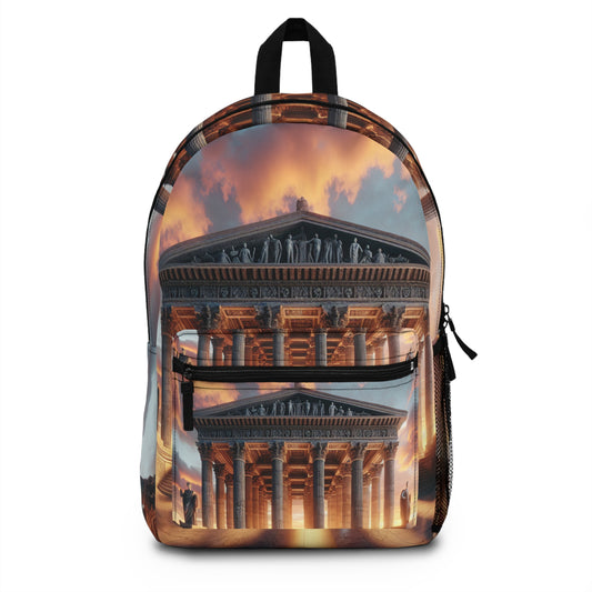 "Warm Glow of the Grecian Temple" - The Alien Backpack Neoclassicism Style