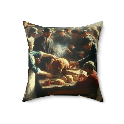 Title: "Conversations for Change"- The Alien Spun Polyester Square Pillow Social Realism