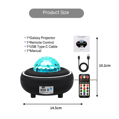 Lampe de projection de ciel étoilé de nébuleuse d'ondulation d'eau