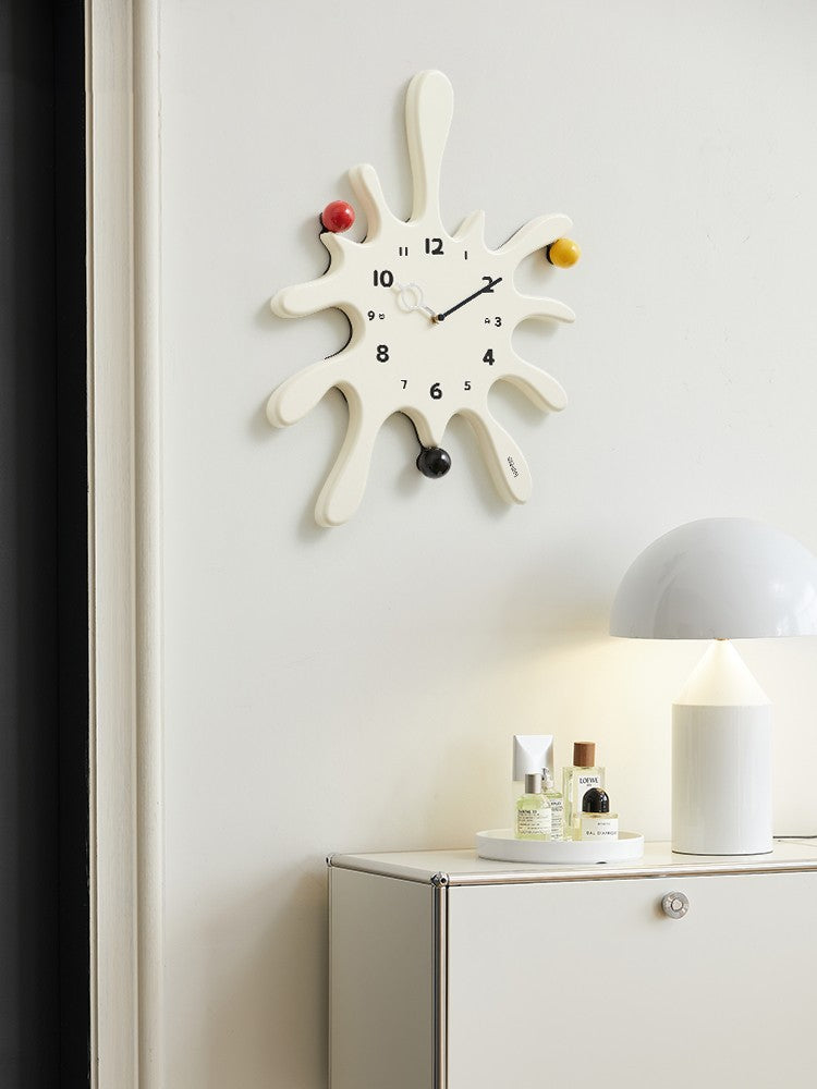 Reloj de pared creativo sin perforaciones de arte simple