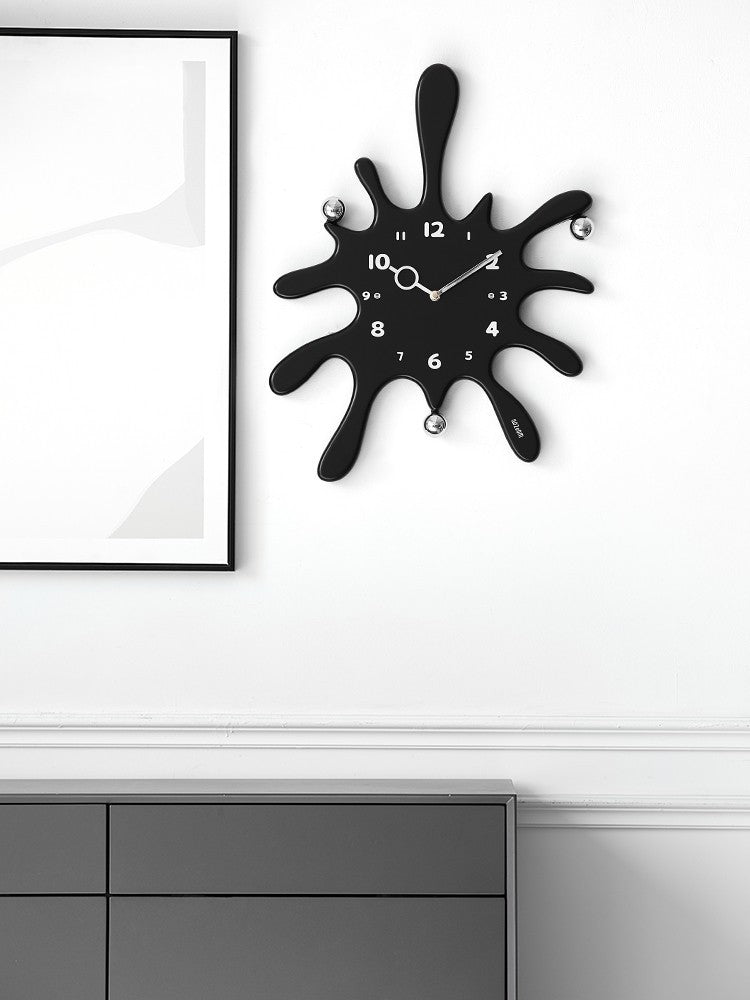 Reloj de pared creativo sin perforaciones de arte simple