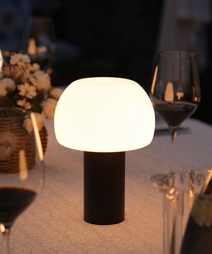 Petite lampe de bureau champignon, chargement sans fil, lumière d'ambiance tactile