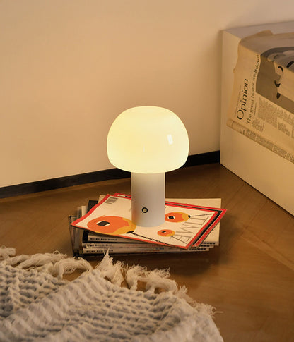 Petite lampe de bureau champignon, chargement sans fil, lumière d'ambiance tactile