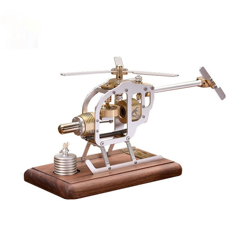 Helicopter Model Miniature Engine Physical Air Energy External Combustion Engine Can Start