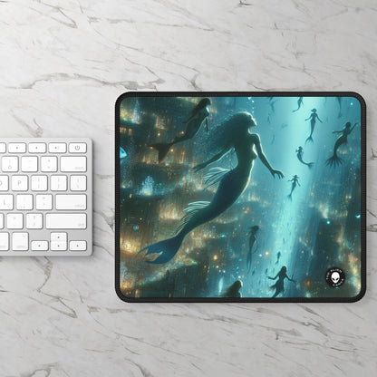 "Enchantment Below: A Bioluminescent Underwater Metropolis" - The Alien Gaming Mouse Pad