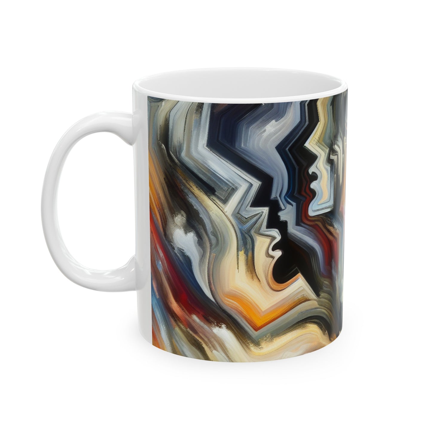 "Vivid Visions: Un voyage expressionniste dans l'abîme émotionnel" - La tasse en céramique Alien 11oz Expressionnisme