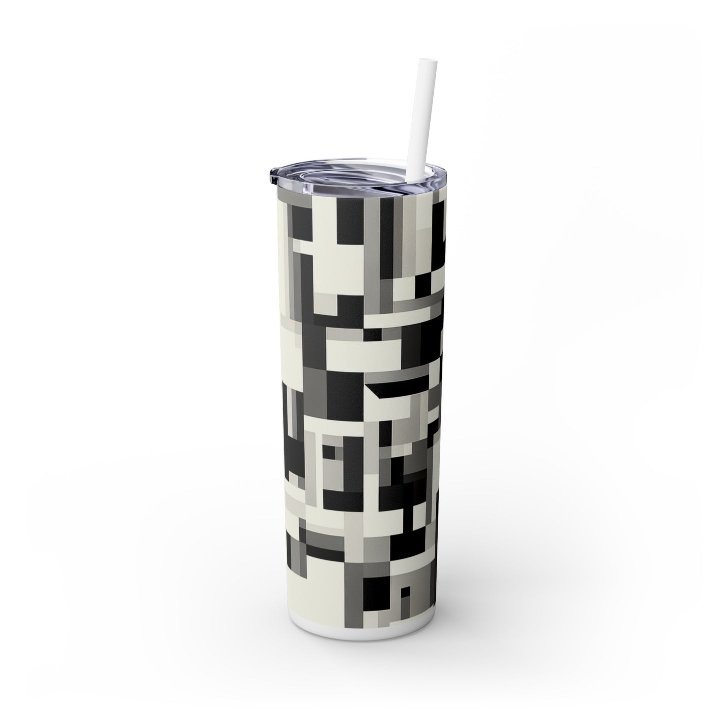 « Paysage urbain dans le cubisme analytique » - The Alien Maars® Skinny Tumbler avec paille 20oz Cubisme analytique