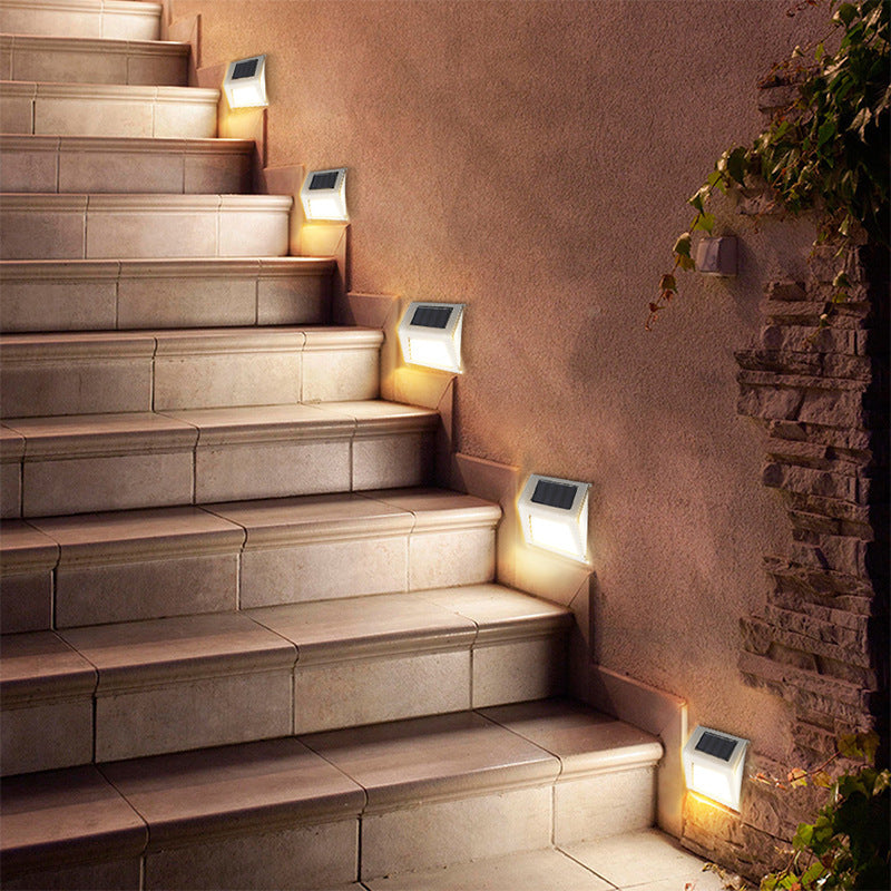 Lampe solaire d'escalier, jardin, cour, coin, 6led, petite veilleuse