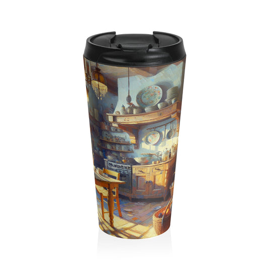 "Sunny Serenity: Hyper-Realistic Sunflower Bouquet" - The Alien Stainless Steel Travel Mug Realism