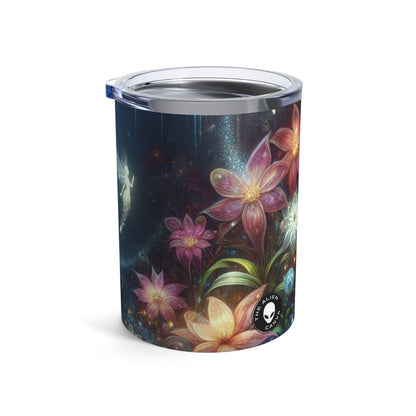 "Bosque de flores encantado a la luz de la luna" - Vaso extraterrestre de 10 oz