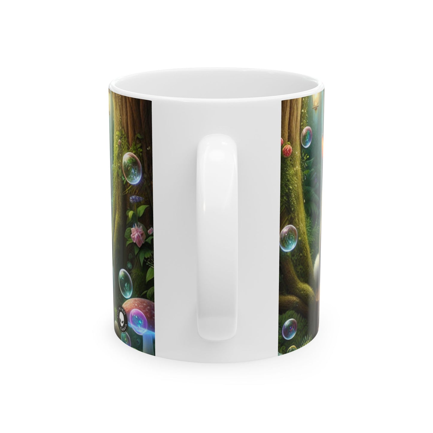 "La hora del té en el bosque encantado": taza de cerámica extraterrestre de 11 oz