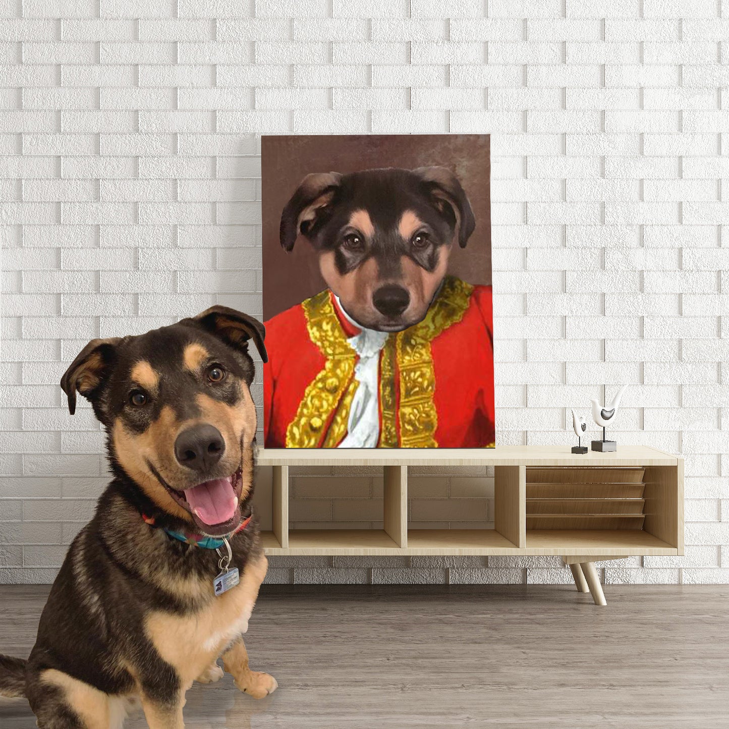 Imagen de retrato de lienzo de mascota personalizada