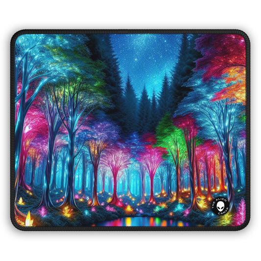 "Crystal Glow: The Enchanted Forest" - The Alien Gaming Mouse Pad