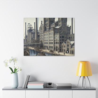 "Urban Precision: Modern Cityscape in the Style of Precisionism" - The Alien Canva Precisionism