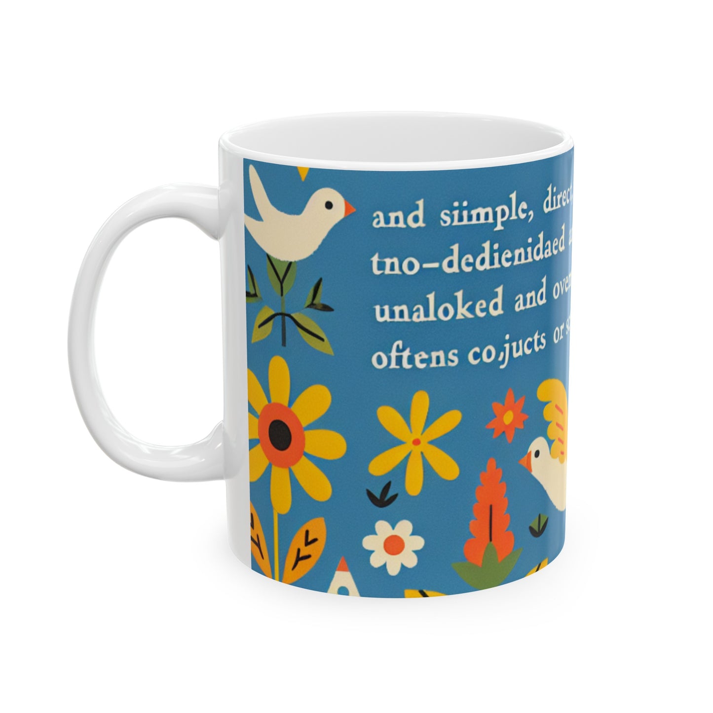 "Aventures innocentes : Explorateur fantaisiste de la jungle" - Tasse en céramique Alien 11oz Art Naïf