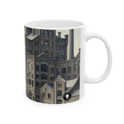 "Precisión urbana: paisaje urbano moderno al estilo del precisionismo" - The Alien Ceramic Mug 11oz Precisionism