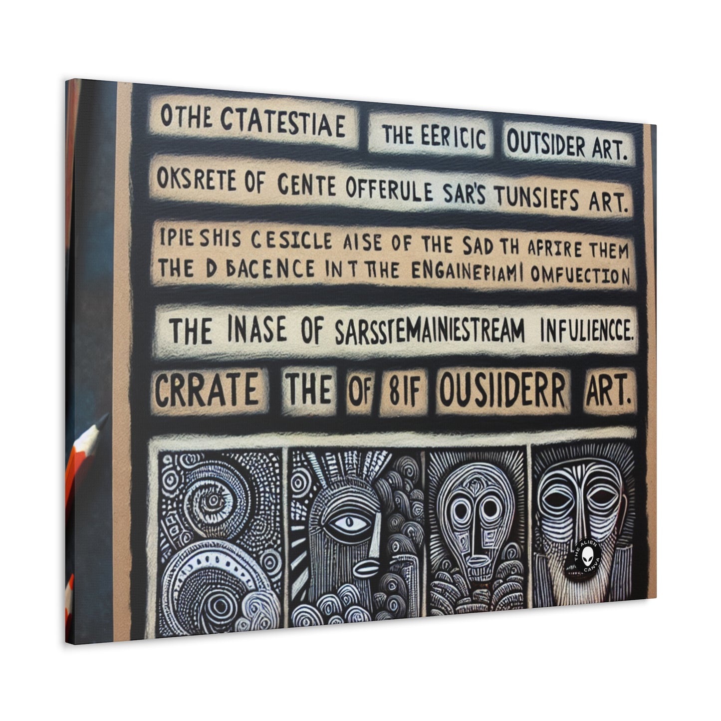 "Intersecting Realities: An Outsider Art Interpretation" - The Alien Canva Outsider Art