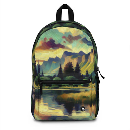 "Dusk in the Countryside: A Vibrant Post-Impressionist Painting" - The Alien Backpack Post-Impressionism