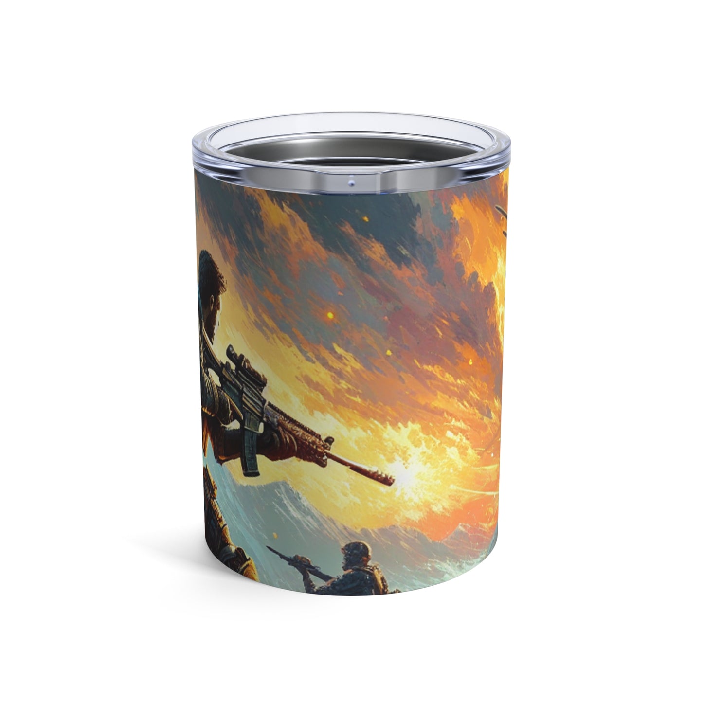 "Recreación de una obra maestra con temática de juego": estilo artístico de videojuego The Alien Tumbler de 10 oz