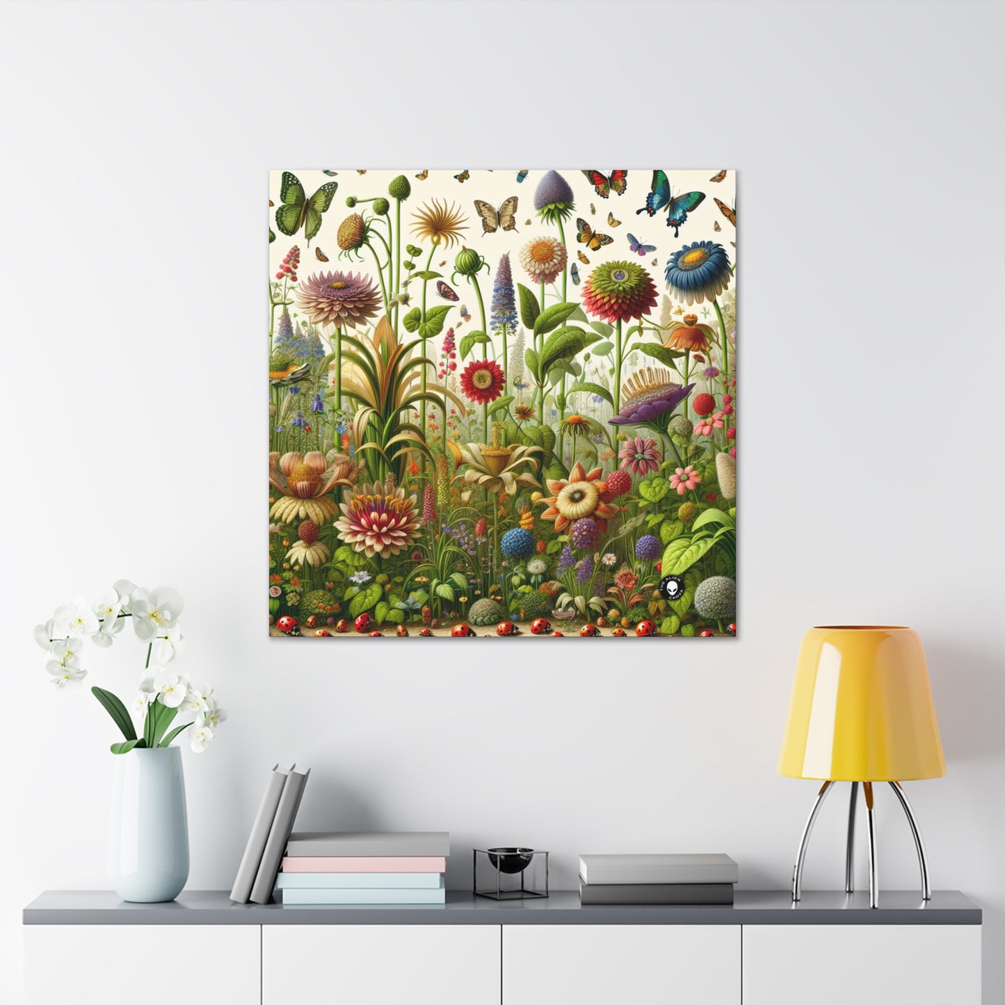 "Enchanted Garden: A Whimsical Scene" - The Alien Canva