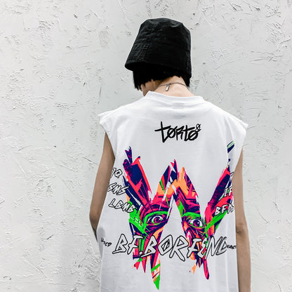 hiphop printed vest