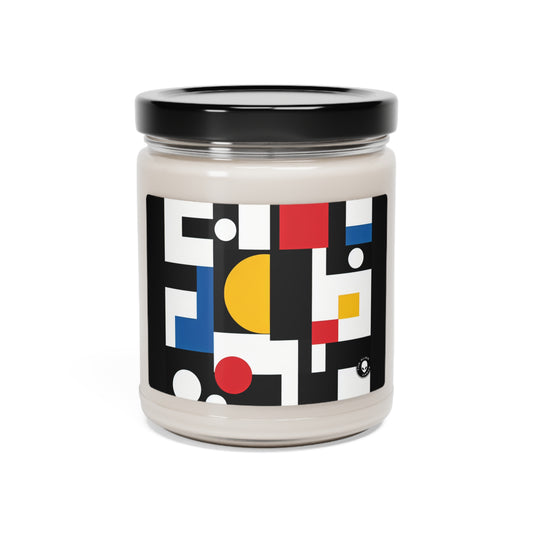 "Suprematic Harmony: Exploring Geometric Composition with Bold Colors" - The Alien Scented Soy Candle 9oz Suprematism