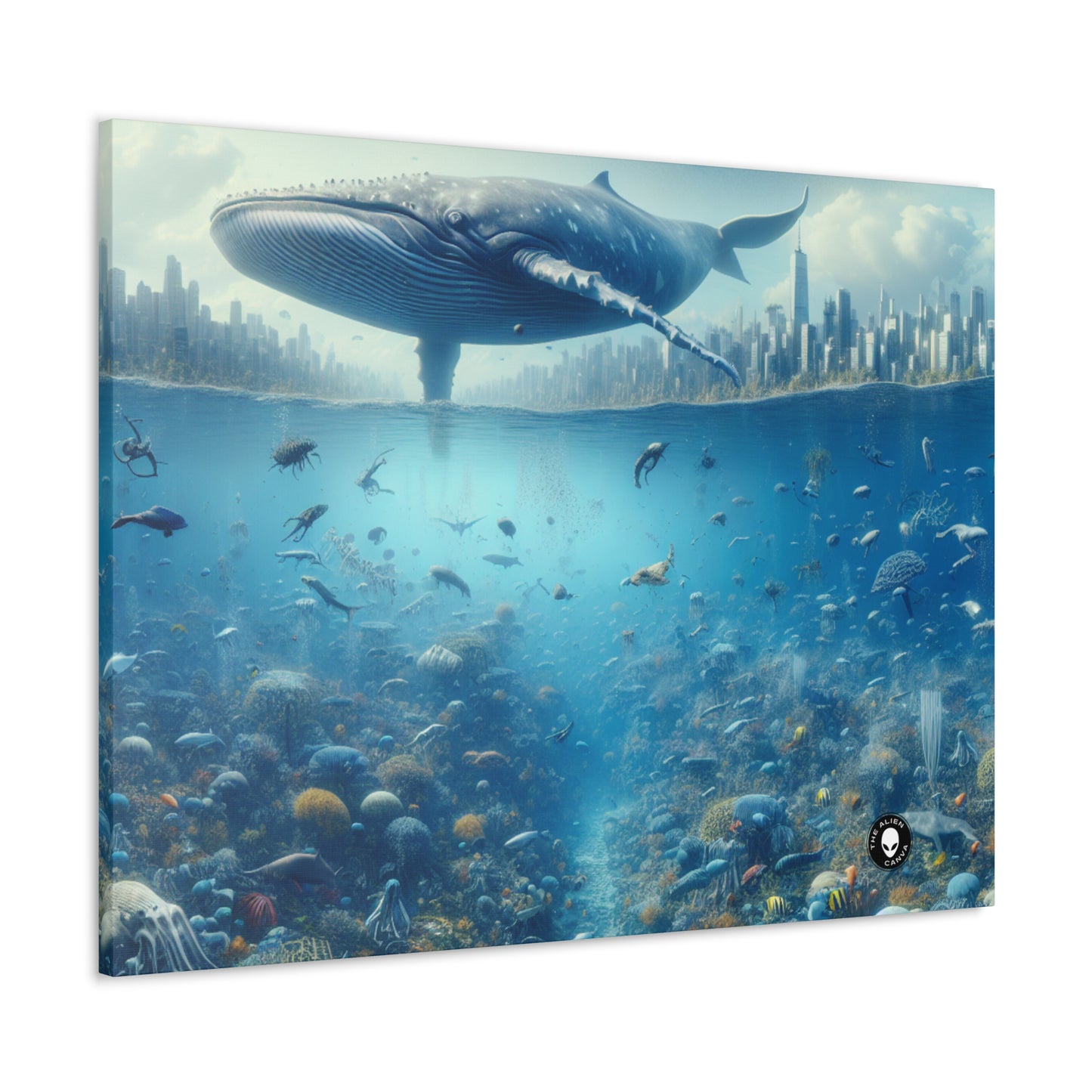 "Whale City: A Surreal Underwater Wonderland" - The Alien Canva