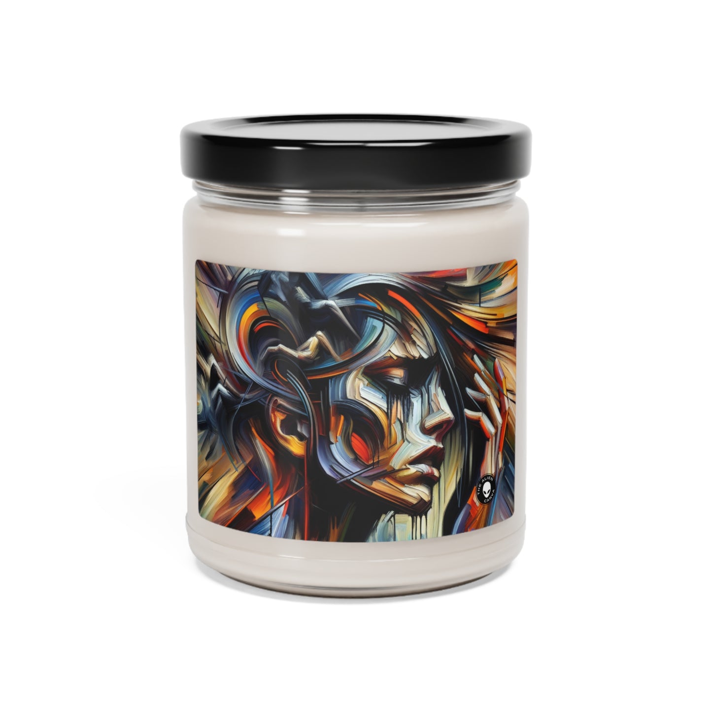 "Night Pulse: Expressions of Urban Chaos" - La bougie de soja parfumée Alien 9oz Expressionnisme