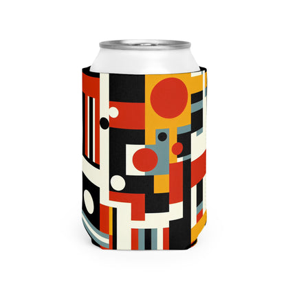 "Futurist Cityscape: Harmonizing Art and Technology in a Dynamic Constructivist Masterpiece" - The Alien Can Cooler Sleeve Constructivism