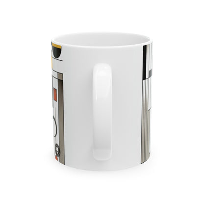 "Équilibre dans l'abstrait : Suprématisme géométrique" - La tasse en céramique Alien 11oz Suprématisme