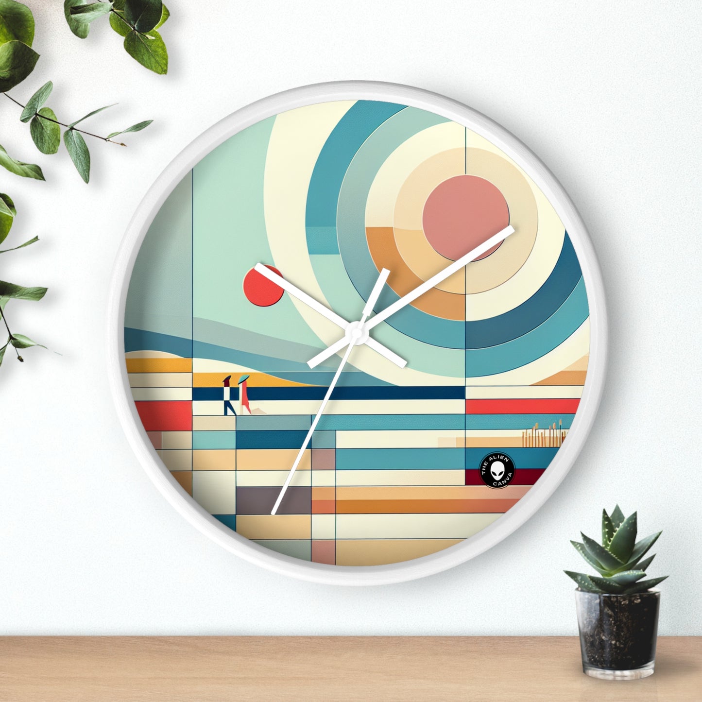 Tranquil Reflections: A Minimalist Zen Garden Artwork - The Alien Wall Clock Minimalism