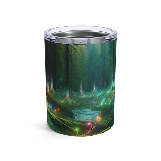 - Forêt enchantée de cristal : une tapisserie de lumière - Le verre Alien 10 oz