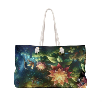 Bosque encantado: flores resplandecientes y seres místicos - The Alien Weekender Bag