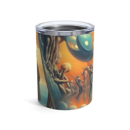 Whimsical Dreams: Defying Gravity in the Celestial Abyss - The Alien Tumbler 10oz Surrealism